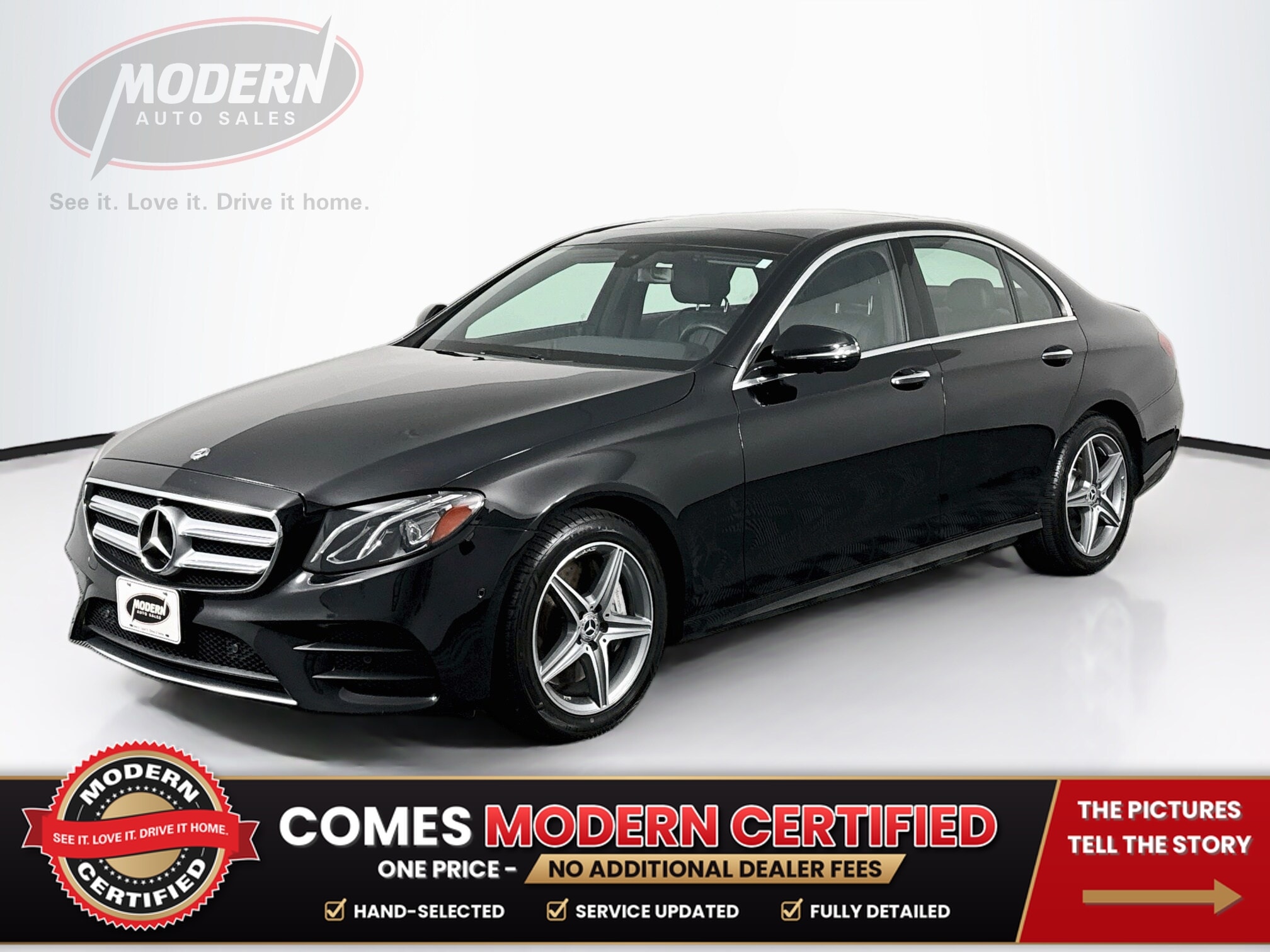 Black 2019 Mercedes-Benz E-Class Sedan All-Wheel Drive Automatic