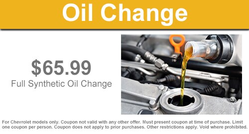 Chevrolet Gallery: Chevrolet Oil Change Coupon