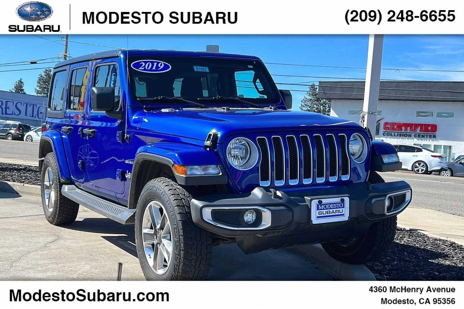 Used 2019 Jeep Wrangler Unlimited Sahara 4x4 For Sale in Modesto | Stockton, Turlock, CA | S1982 | VIN: 1C4HJXEN2KW625027 Used 2019 Jeep Wrangler Unlimited Sahara 4x4 For Sale in Modesto | Stockton, Turlock, CA | S1982 | VIN: 1C4HJXEN2KW625027
