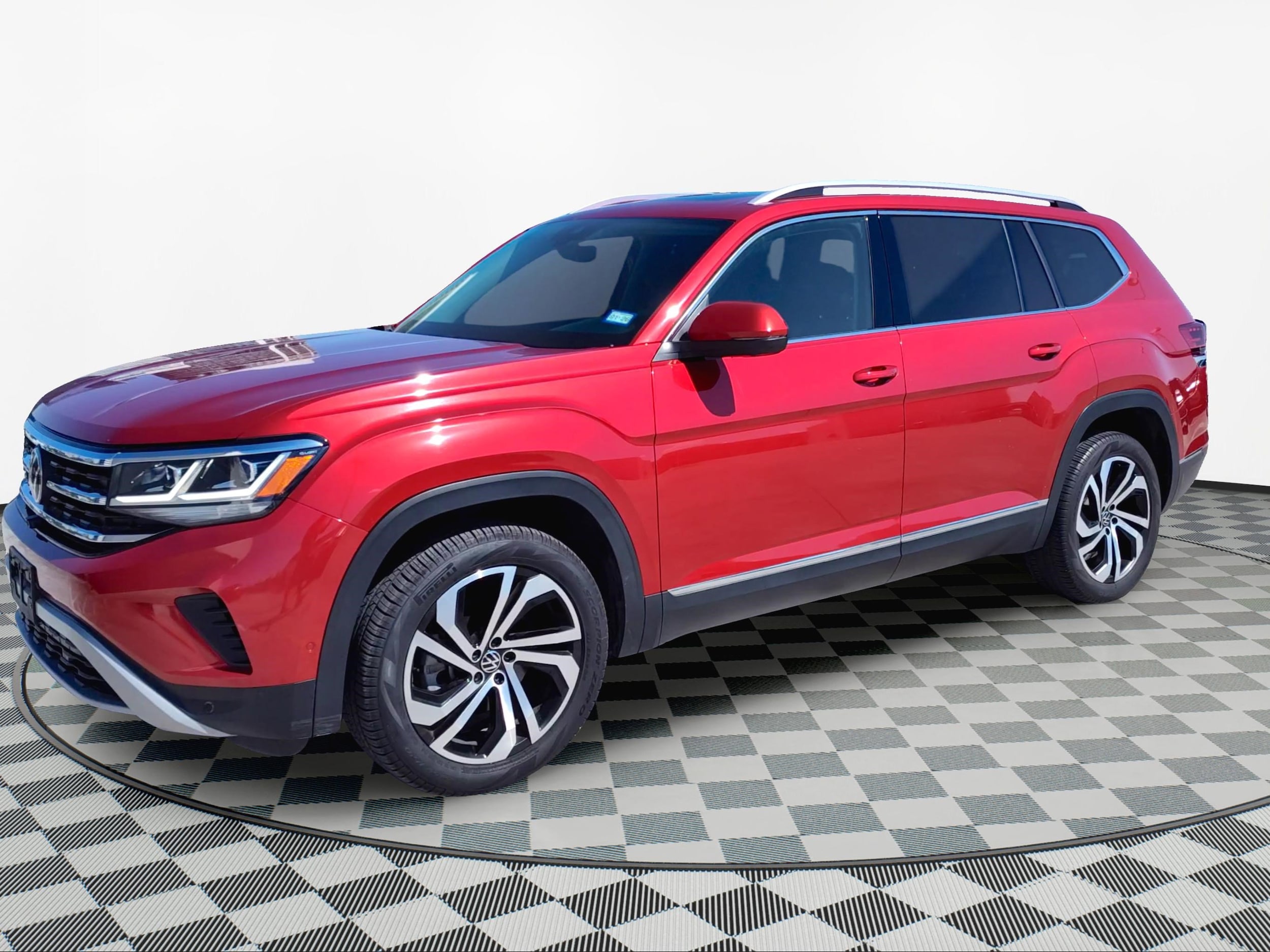 Certified 2021 Volkswagen Atlas SEL Premium with VIN 1V2TP2CA8MC563681 for sale in Houston, TX