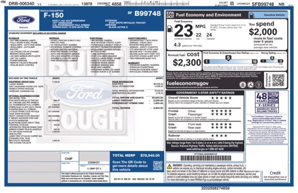 New 2025 Ford F-150 Lariat TRUCK