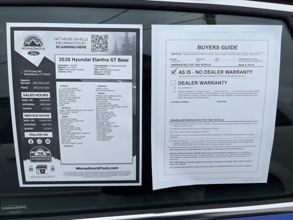 Used 2020 Hyundai Elantra GT Base Hatchback