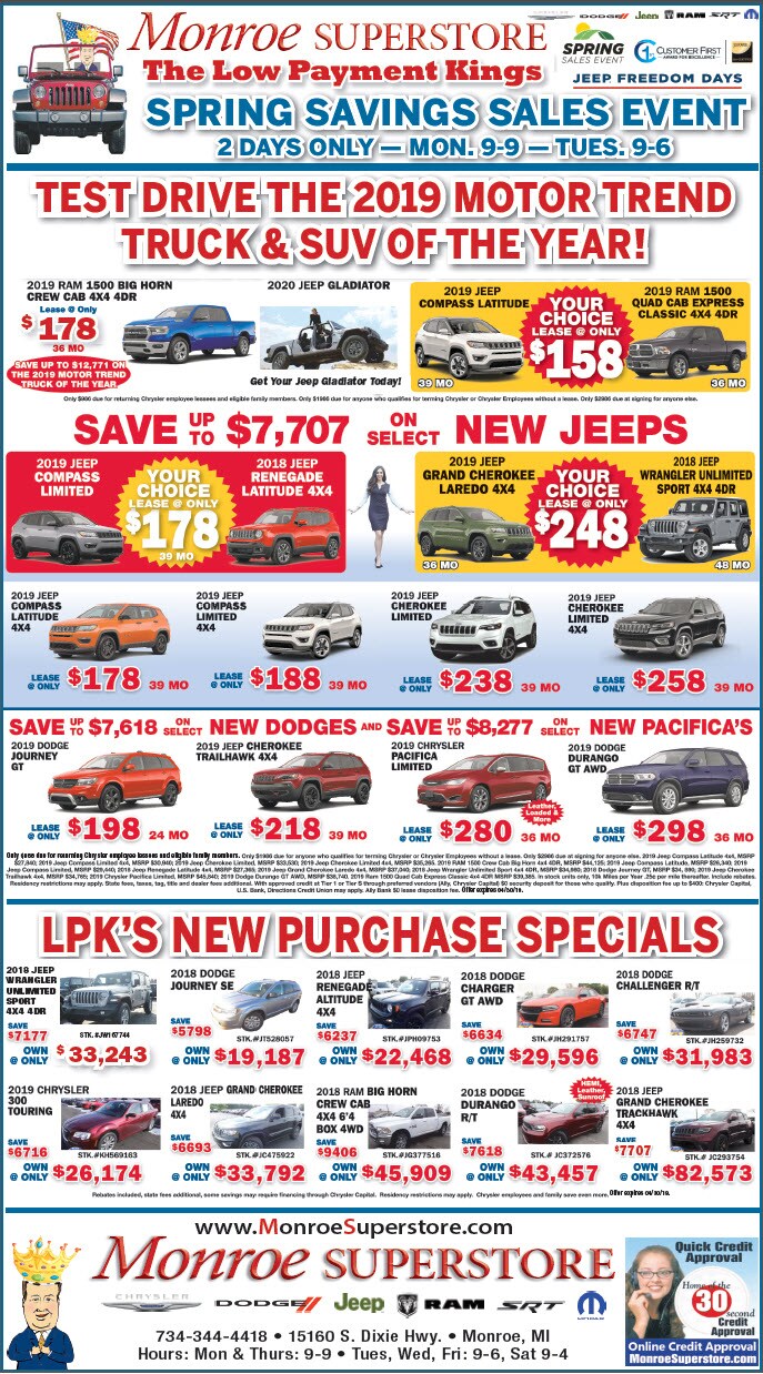 Current Print Ads | New Car Specials | near Toledo, OH