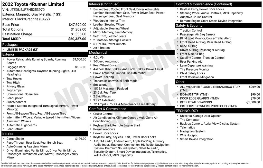 2022 Toyota 4Runner Limited photo 2
