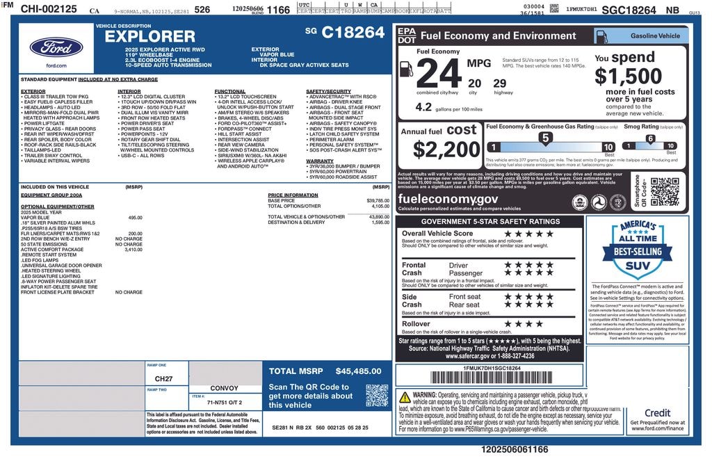 Used 2025 Ford Explorer Active SUV