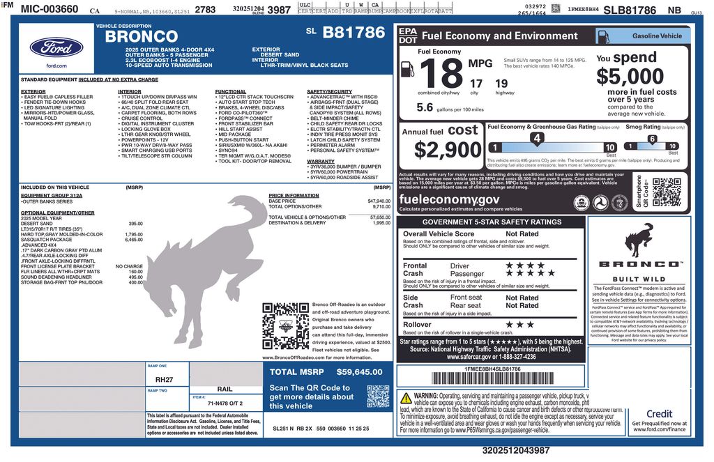 2025 Ford Bronco Outer Banks photo 2