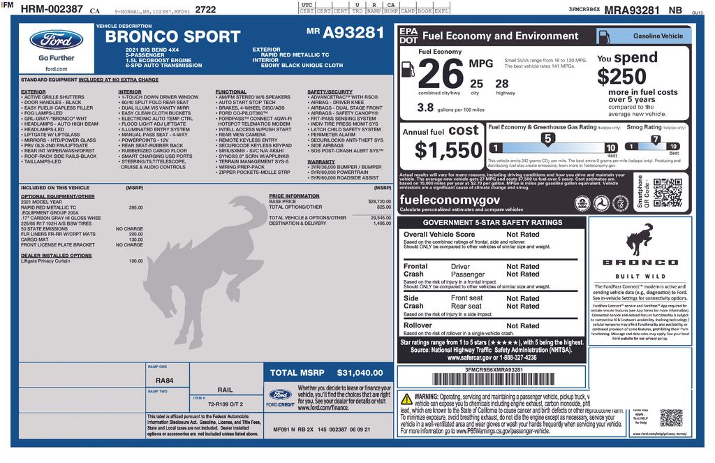 2021 Ford Bronco Sport Big Bend photo 2