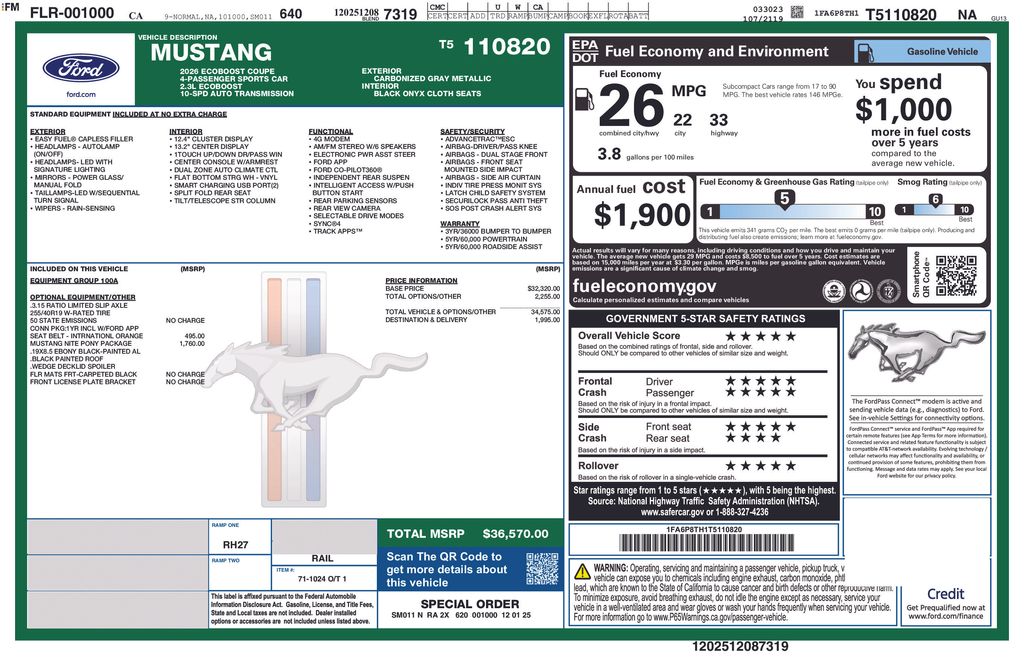 2026 Ford Mustang Ecoboost photo 2