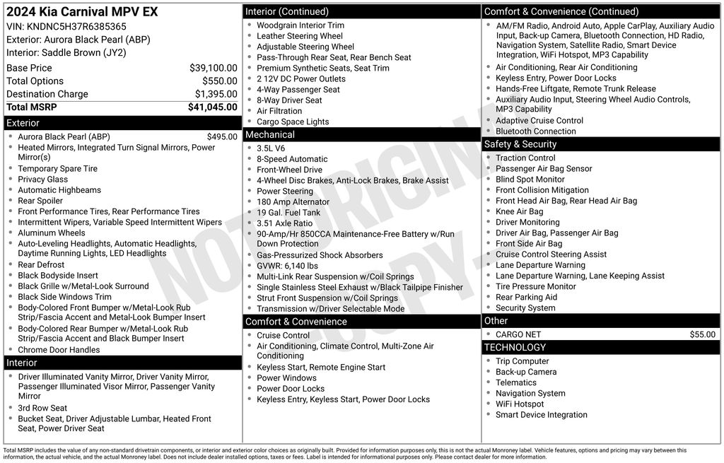 2024 Kia Carnival EX photo 2