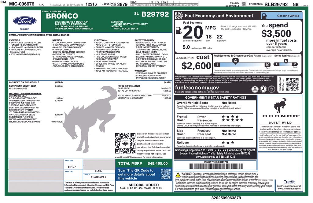 2025 Ford Bronco Big Bend photo 2