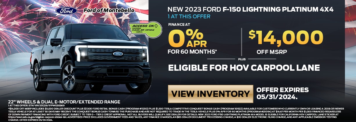 New F-150 special in Montebello