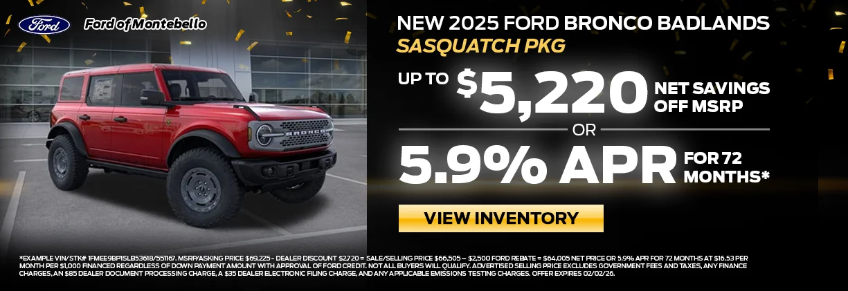 New Ford Special in Montebello