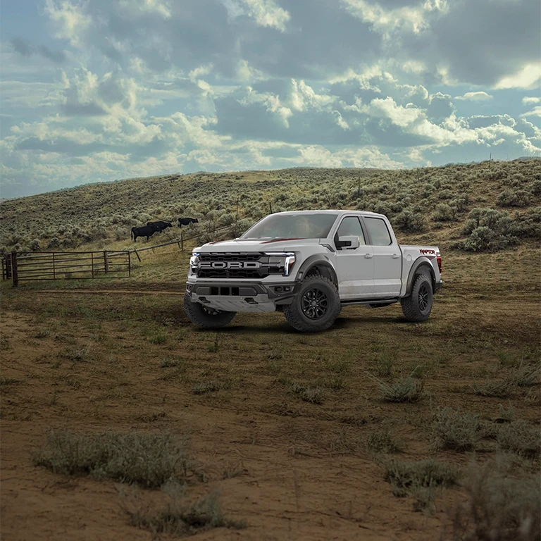 Front three-quarter view of a 2026 Ford F-150® Raptor® model.