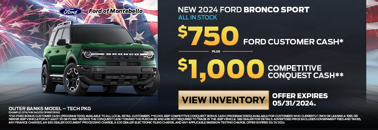 New Bronco Sport special in Montebello