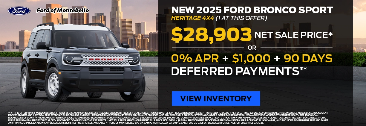 New Ford Special in Montebello