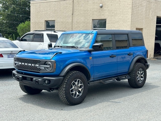 Certified 2023 Ford Bronco 4-Door Badlands with VIN 1FMEE5DP0PLB89507 for sale in Troy, NC