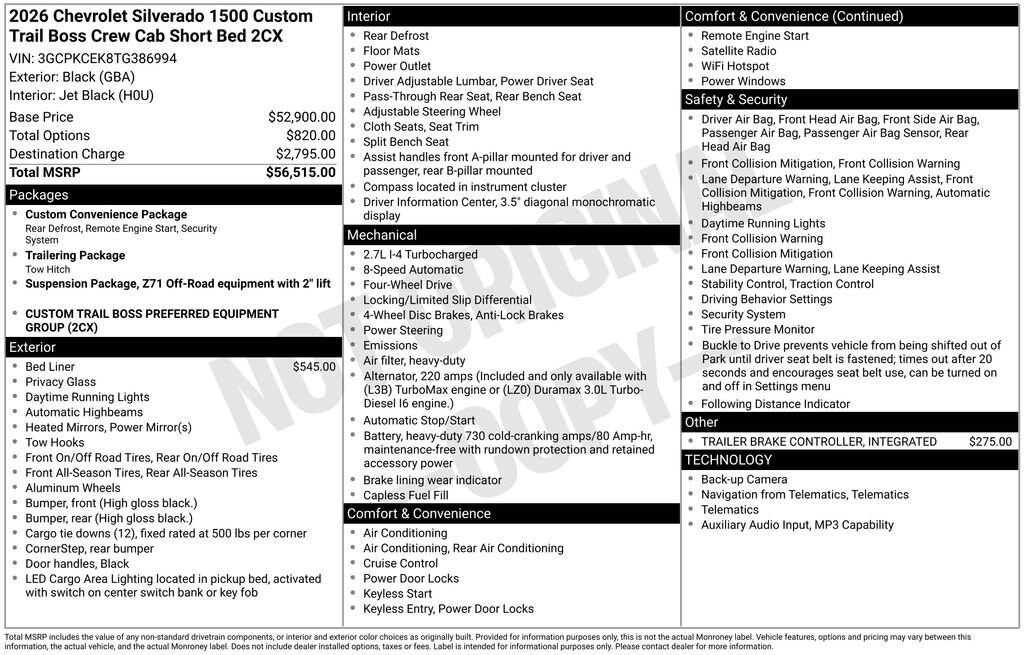 2026 Chevrolet Silverado 1500 Custom Trail Boss - Photo 34