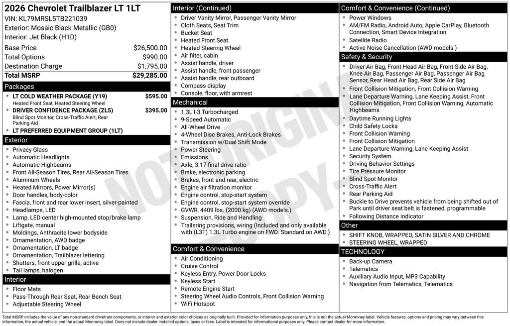 2026 Chevrolet Trailblazer LT - Photo 35
