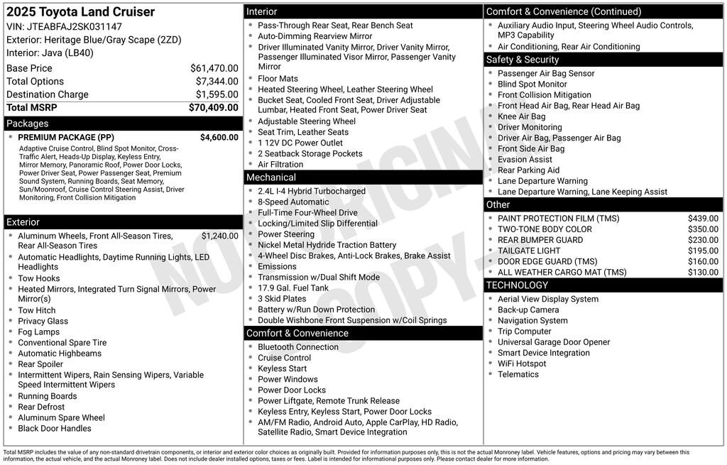 2025 Toyota Land Cruiser Land Cruiser 1958 - Photo 35