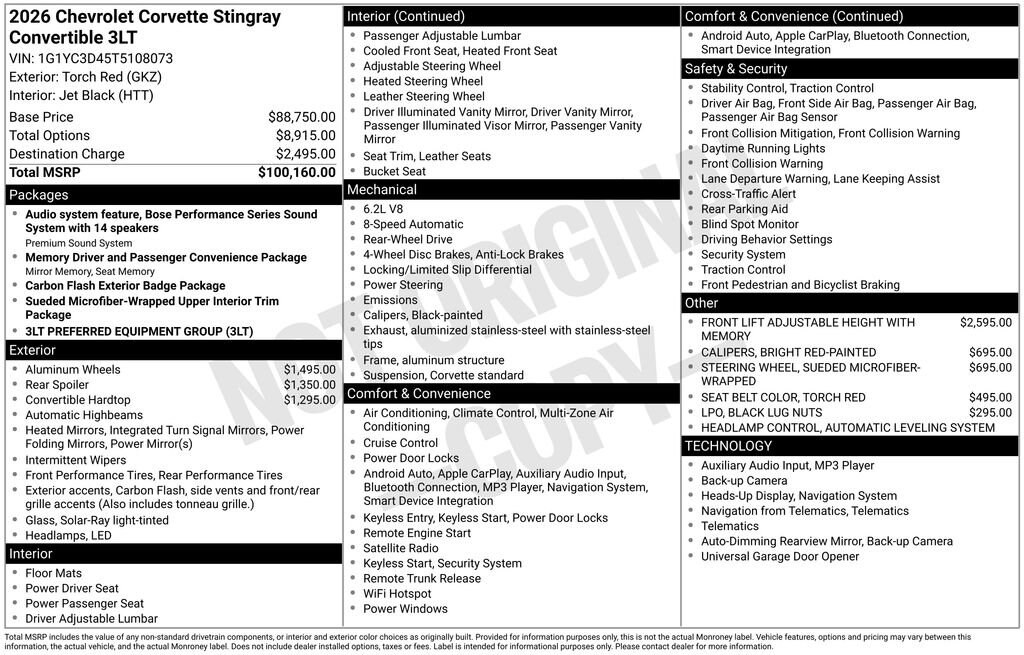 2026 Chevrolet Corvette 3LT - Photo 25