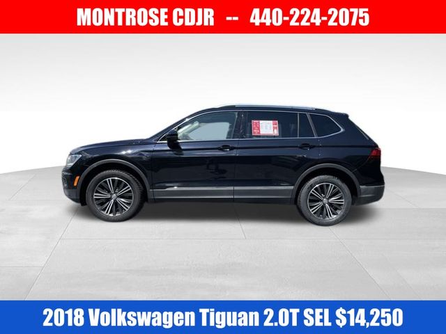 Used 2018 Volkswagen Tiguan SEL with VIN 3VV2B7AX5JM206180 for sale in Kingsville, OH