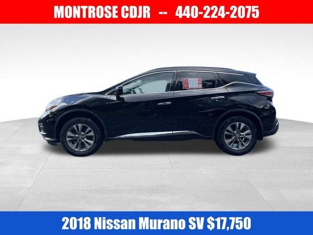 Used 2018 Nissan Murano SV with VIN 5N1AZ2MG8JN198145 for sale in Kingsville, OH