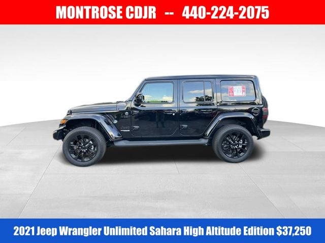 Used 2021 Jeep Wrangler Unlimited High Altitude with VIN 1C4HJXEG1MW595118 for sale in Kingsville, OH