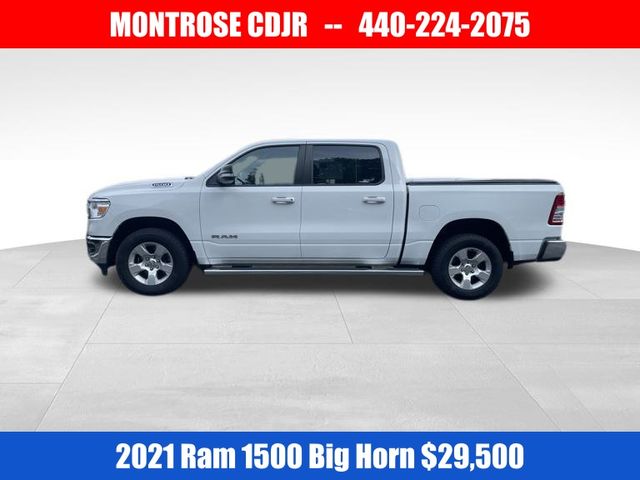 Used 2021 RAM Ram 1500 Pickup Big Horn/Lone Star with VIN 1C6SRFFT4MN507079 for sale in Kingsville, OH