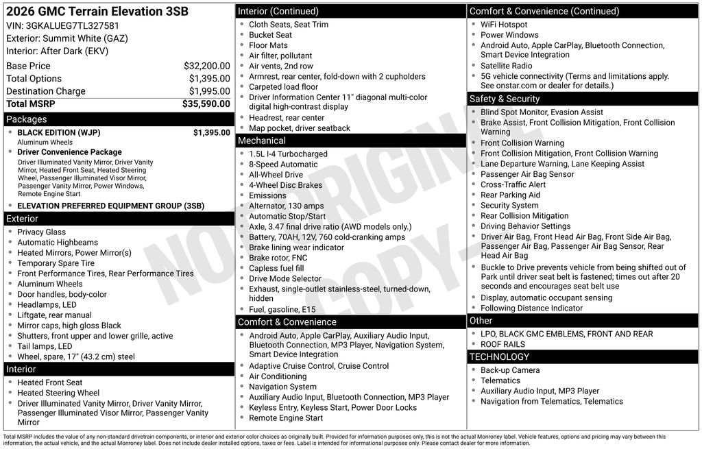 2026 GMC Terrain Elevation - Photo 35