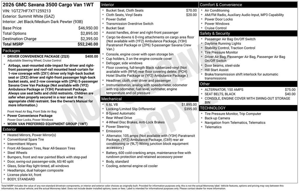 2026 GMC Savana Cargo Work Van - Photo 29