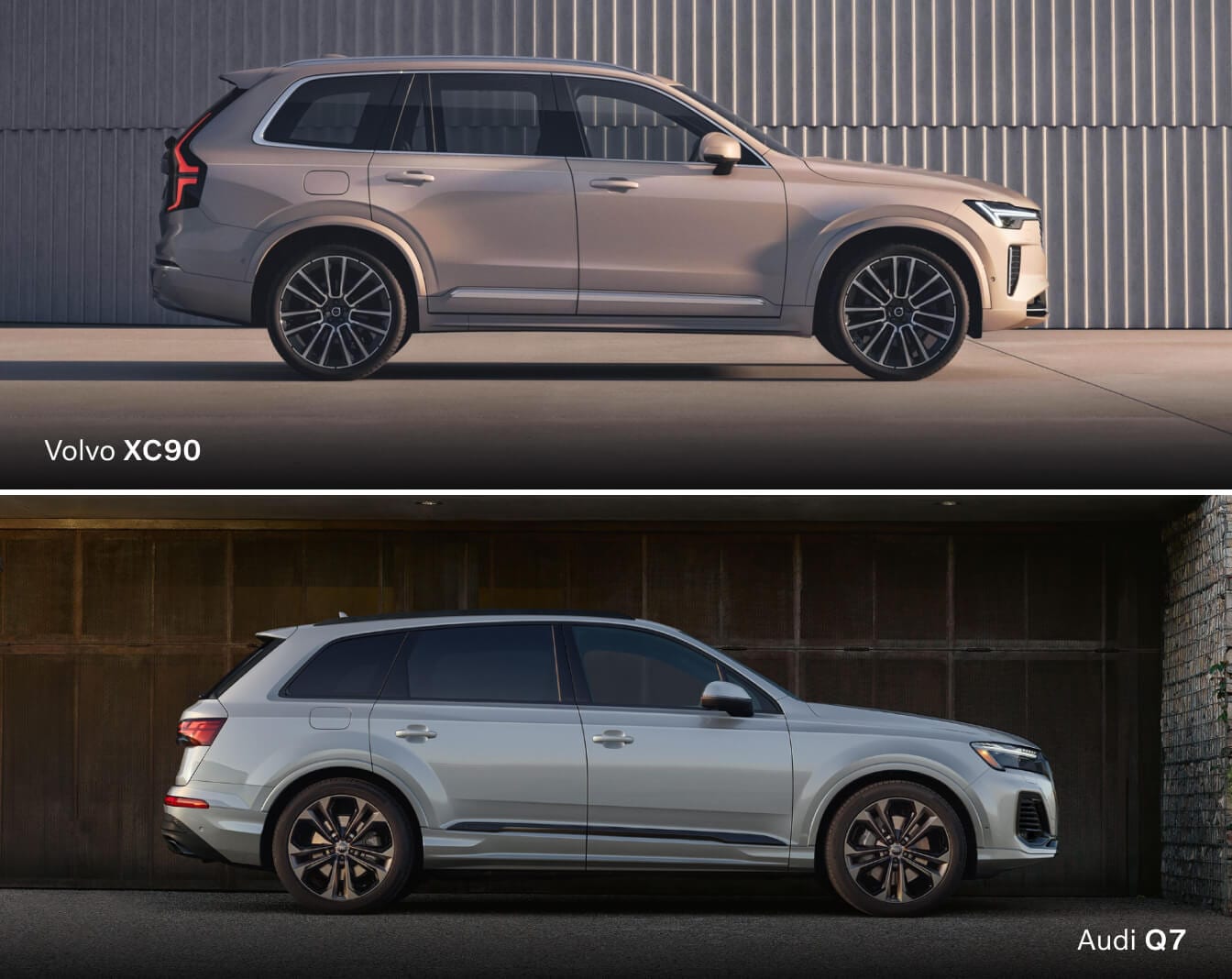 Volvo XC90 vs. Audi Q7 Dimensions