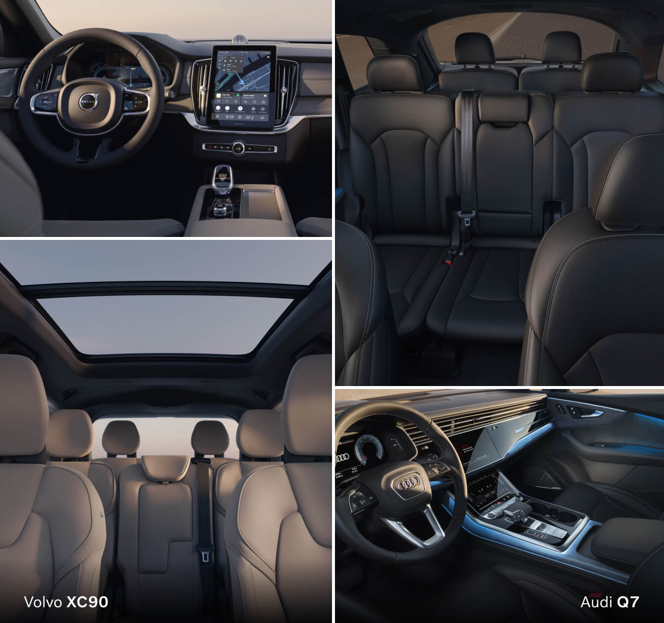 Audi Q7 vs. Volvo XC90 Interior and Technology