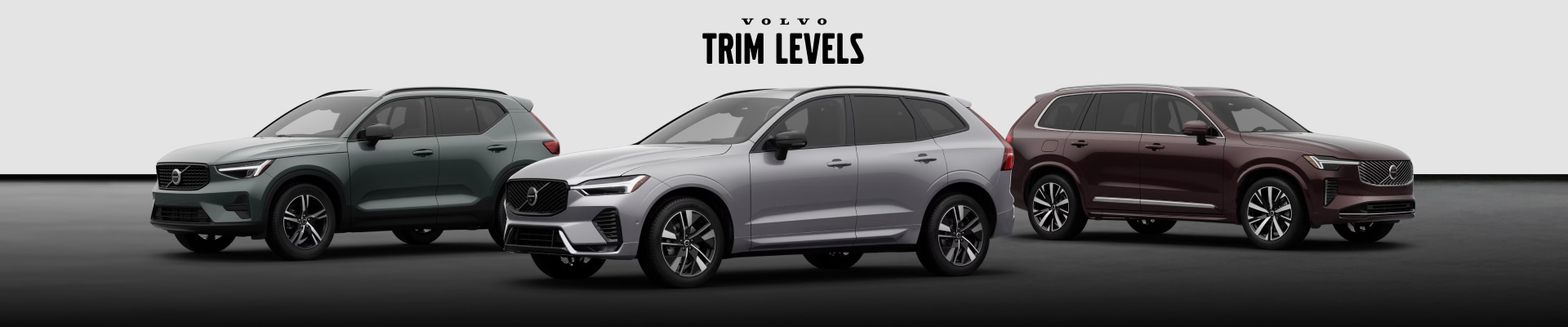 Volvo lineup showing Core Plus and Ultra trim levels