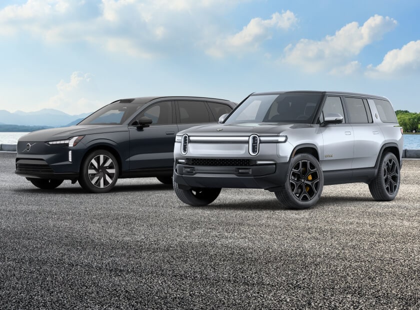 Volvo EX90 Vs. Rivian R1S Capacity