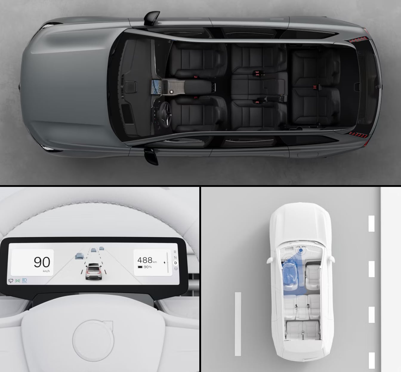 Volvo EX90 vs. Rivian R1S Safety & Driver Assistance Features