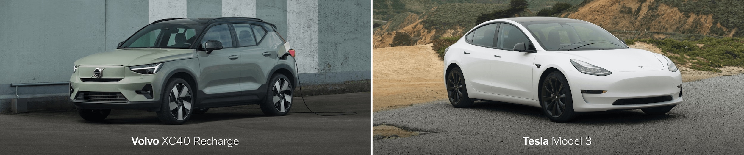 Compare Volvo XC40 Recharge to Tesla Model 3
