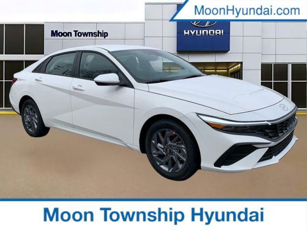 New 2026 Hyundai Elantra Hybrid Blue Sedan