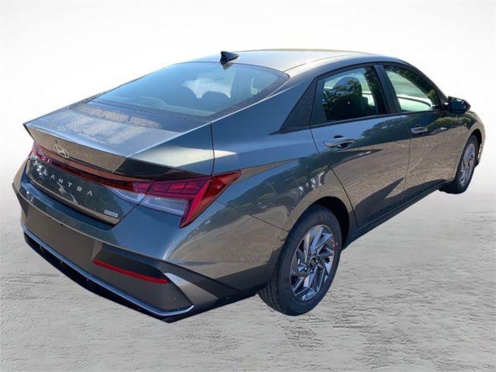 New 2026 Hyundai Elantra Hybrid Blue Sedan