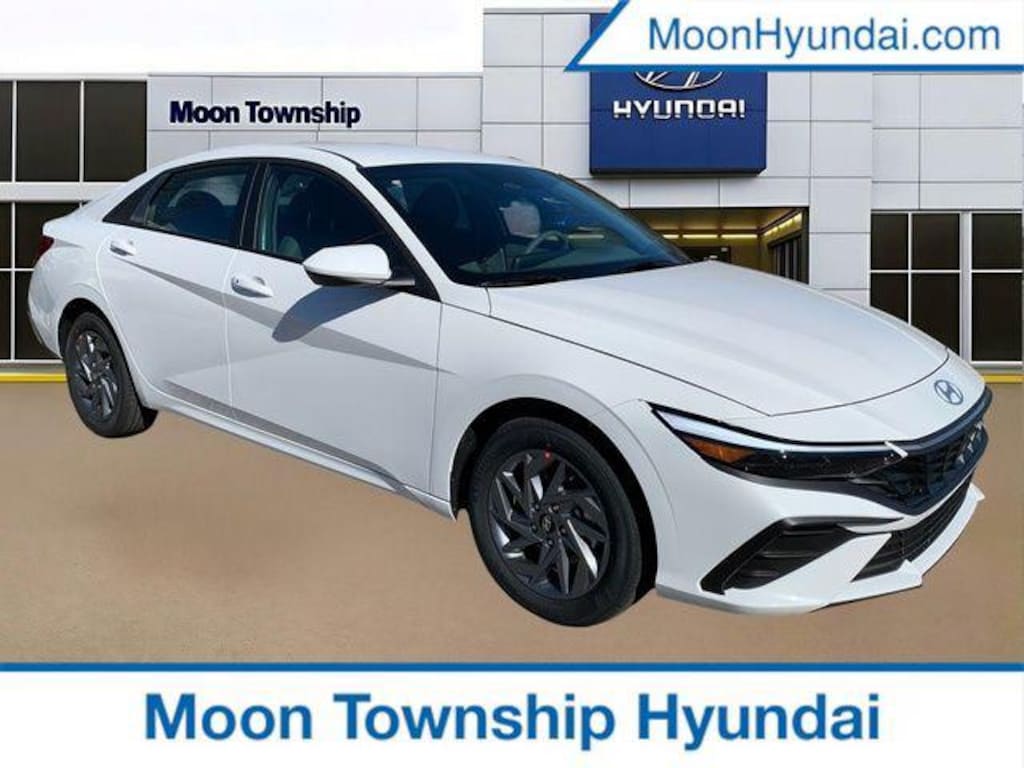 New 2026 Hyundai Elantra Hybrid Blue Sedan