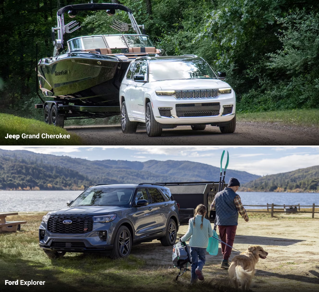 Ford Explorer vs. Jeep Grand Cherokee Towing Capacity