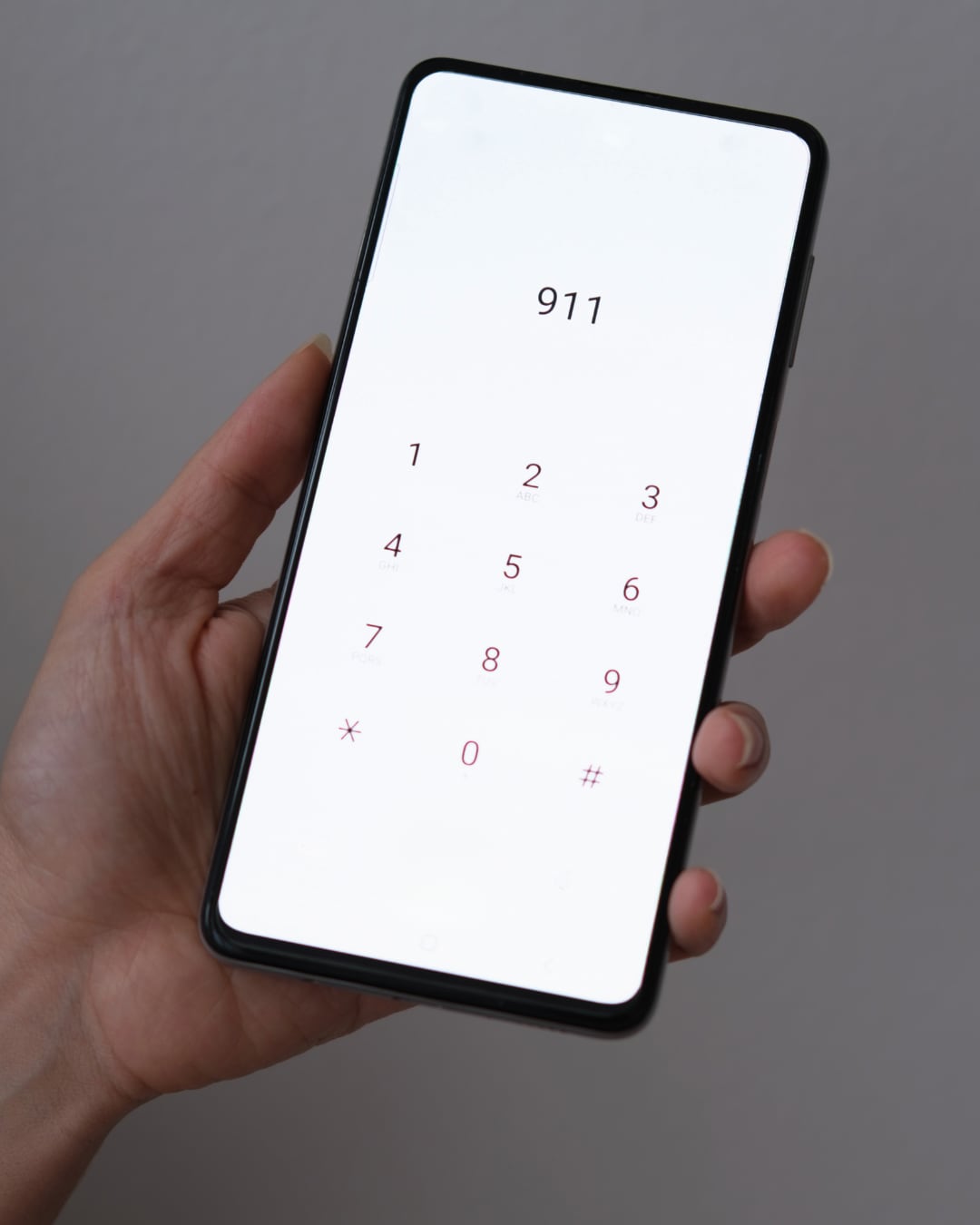 calling 911 for emergency