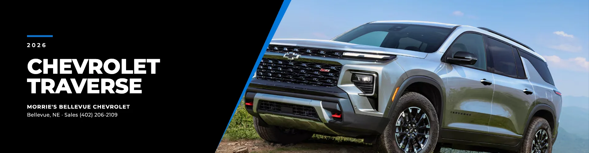 New 2026 Chevrolet Traverse at Morrie's Bellevue Chevrolet near Omaha, NE