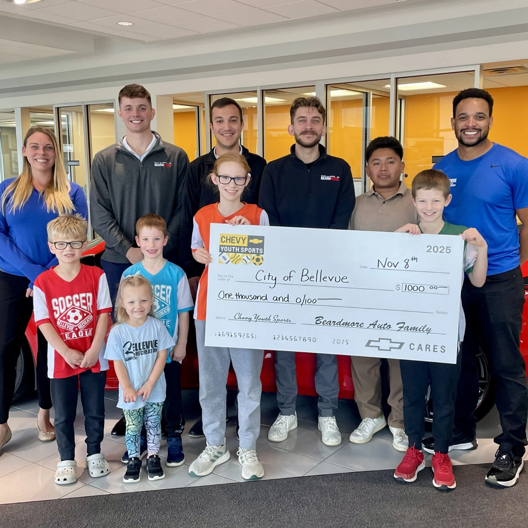 Morrie's Bellevue Chevrolet supporting City of Bellevue youth sports through the Chevy Youth Sports program