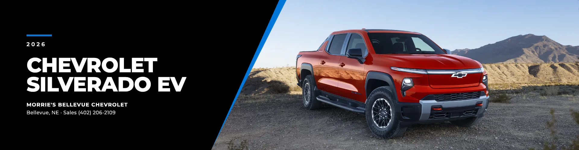 New 2026 Chevrolet Silverado EV at Morrie's Bellevue Chevrolet near Omaha, NE