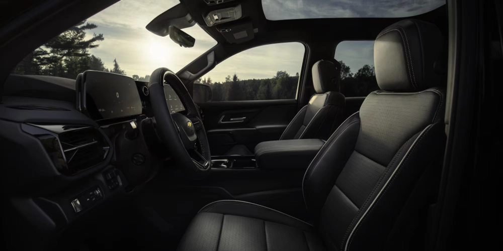 2026 Chevrolet Silverado EV interior with 17.7-inch touchscreen and driver information center