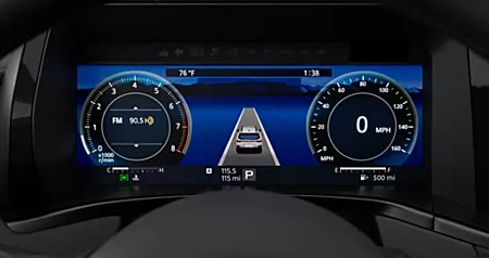Subaru multi-function display showing vehicle system information