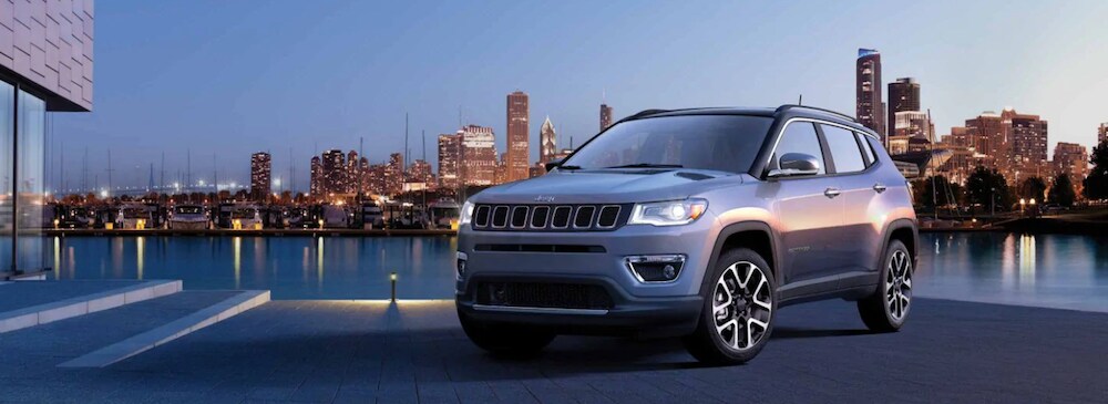 2018 Jeep Compass Parked by the City at Night