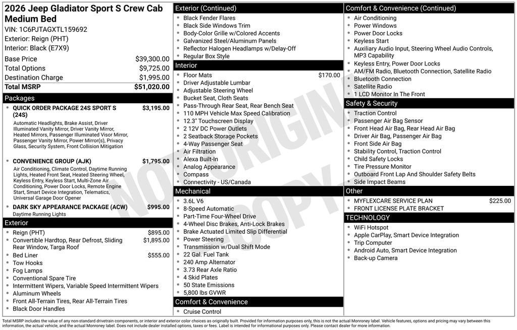 2026 Jeep Gladiator Sport S - Photo 3
