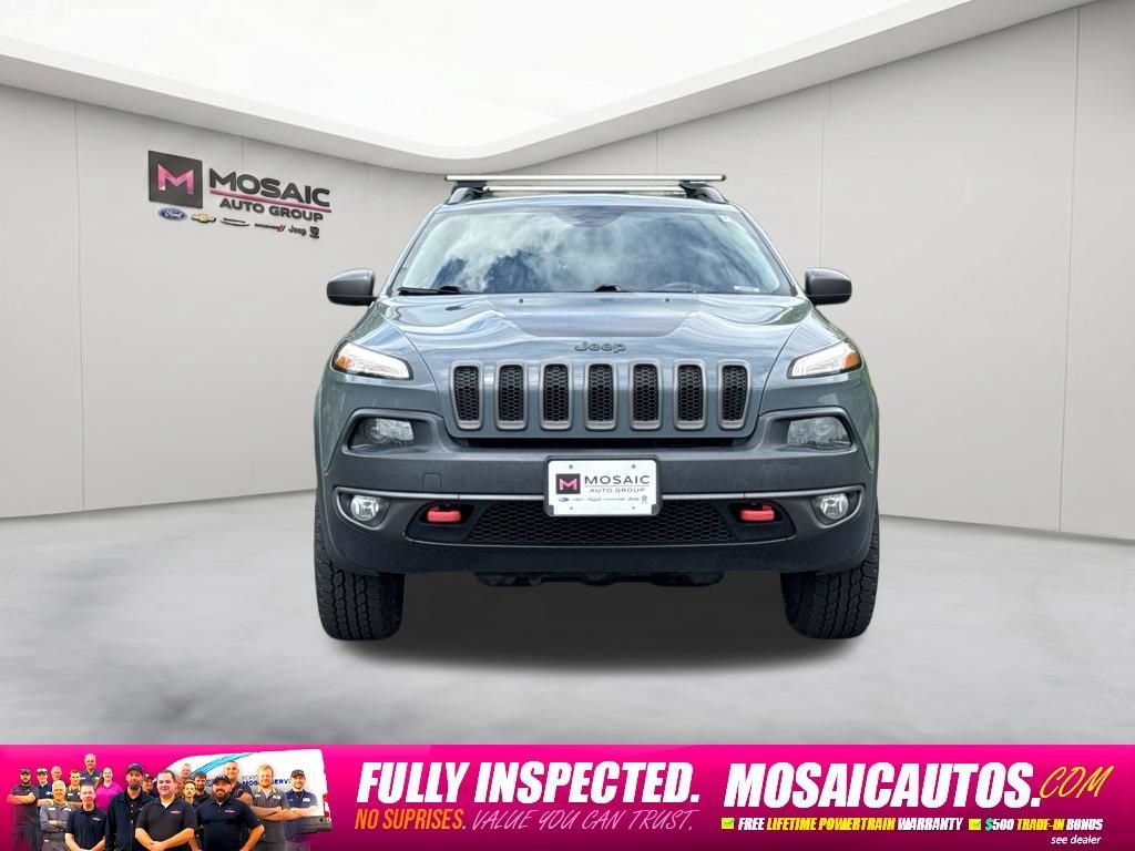 Used 2015 Jeep Cherokee Trailhawk with VIN 1C4PJMBB2FW634398 for sale in Zumbrota, Minnesota