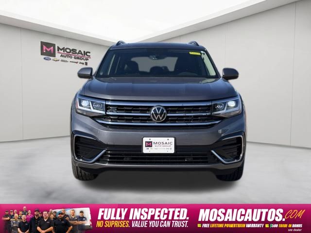 Used 2021 Volkswagen Atlas SE w/Tech R-Line with VIN 1V2RR2CA3MC554410 for sale in Zumbrota, Minnesota